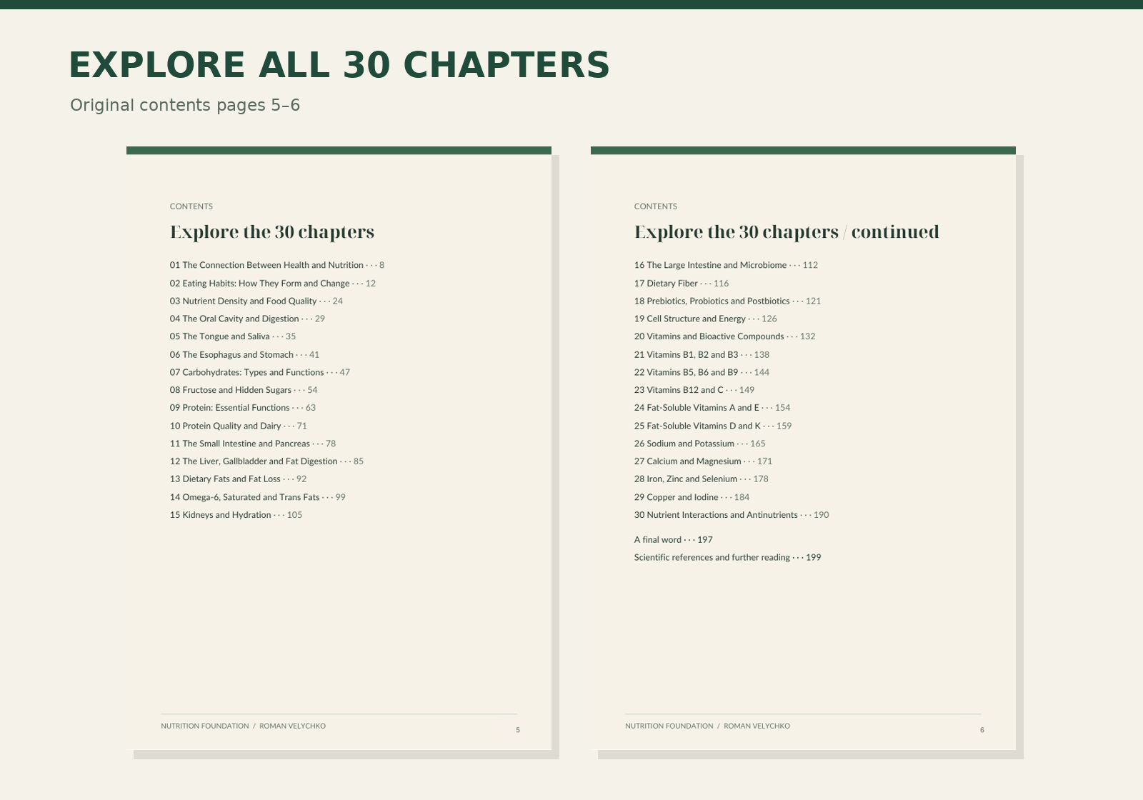 All 30 chapters in Nutrition Foundation