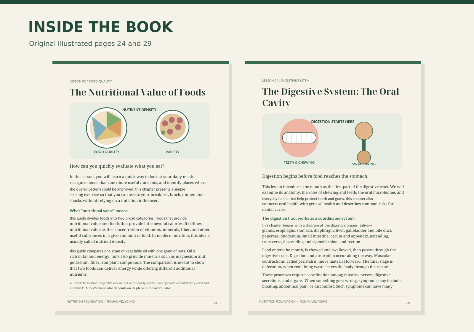 Nutrition and digestion illustrated pages